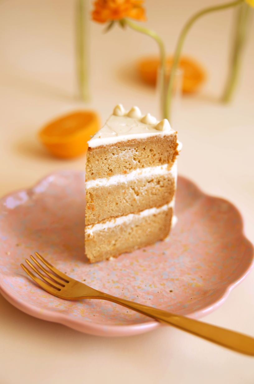 Orange Carrot Cake with Sugar Free White Chocolate Chips