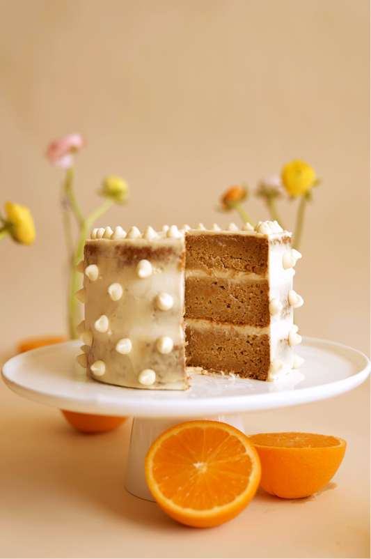 Carrot Orange Cake with Sugar Free White Chocolate Chips