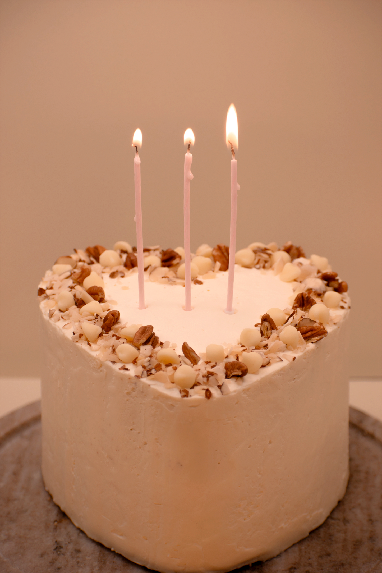 Heart Shaped Orange Carrot Cake